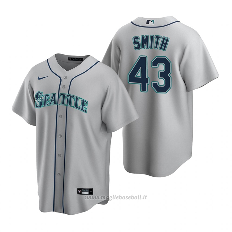 Maglia Baseball Uomo Seattle Mariners Joe Smith Replica Road Grigio